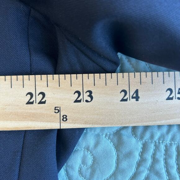 Tommy Hilfiger Navy Blue 2 Button Blazer 100% Wool - Picture 10 of 12